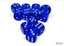 Translucent Blue/white 16mm d6 Dice Block (12 dice) - CHX23606